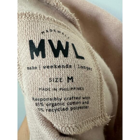 Madewell Betterterry Relaxed Turtleneck Sweatshirt Tan size Medium - Picture 5 of 12